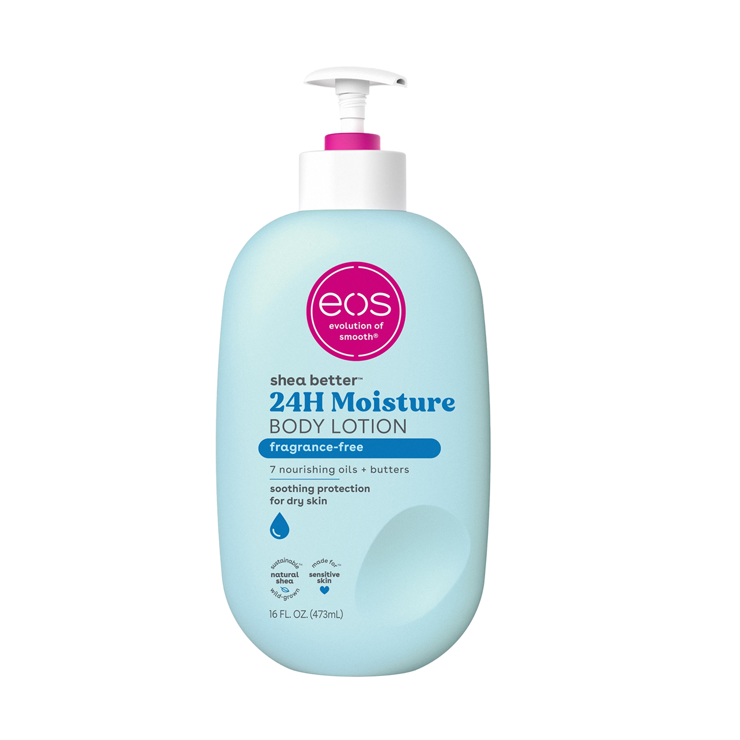 eos Shea Better Body Lotion- Fragrance Free - 24-Hour Hydration Skin Care - 473ml - Ultalish