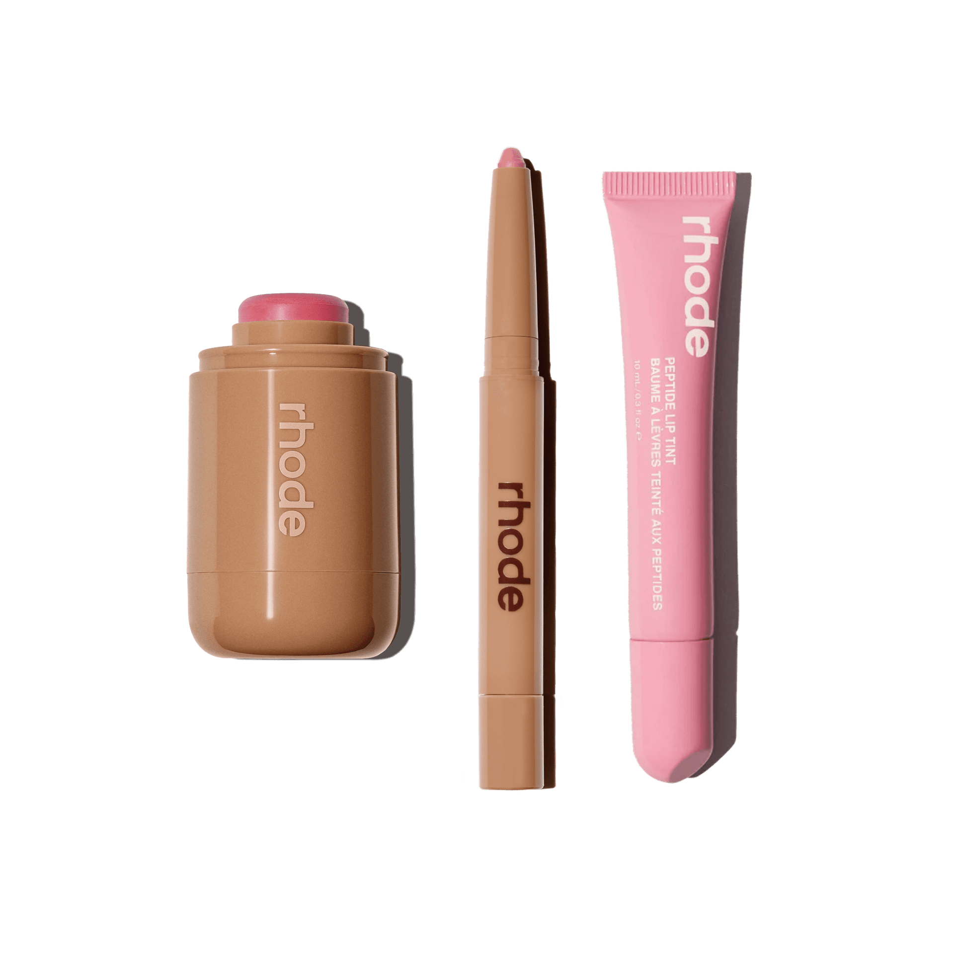 Rhode The Pink Edit Blush + Lip Trio - Sprinkle - Press - Ribbon